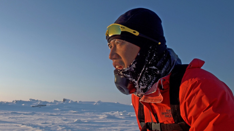 紀錄臺灣極地超馬好手陳彥博故事的《出發》，鏡頭橫跨北冰洋至南極洲，完整見證他歷經冰原險境的10年奔跑歷程。   圖：新北市文化局提供