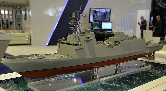 美軍爭取打造的「星座級」巡防艦模型。   圖：翻攝環球網