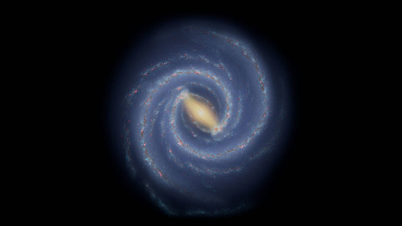 圖為天文學家目前對銀河系大尺度結構的理解。   圖 : 翻攝自NASA/JPL-Caltech