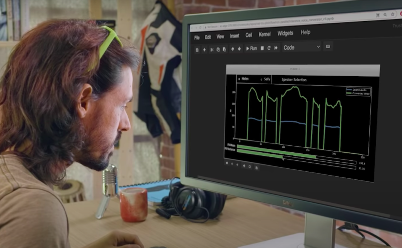 NVIDIA研發「RAD-TTS」語音模型，可利用真人聲音訓練語音AI。   圖：取自NVIDIA Youtube