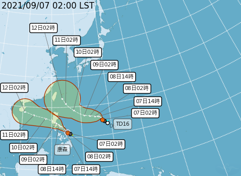 在太平洋地區有1個颱風「康森」（CONSON），與1個熱帶性低氣壓，目前對台灣暫無影響。   圖：中央氣象局/提供