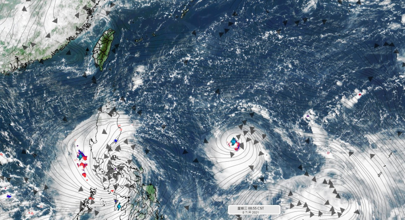 彭啟明表示，目前西太平洋除了雙颱以外，後面還有一個低壓系統。   圖：翻攝自彭啟明臉書