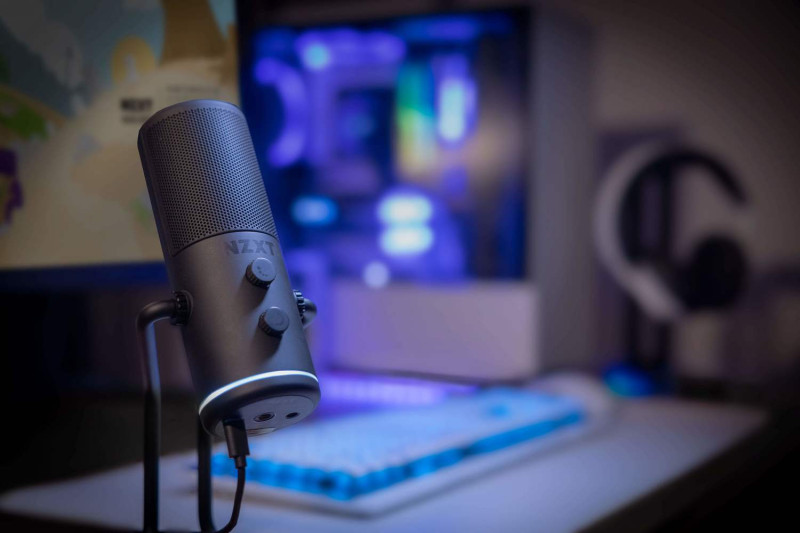 「NZXT膠囊麥克風」是一款專為直播主、影像創作者及遊戲玩家量身打造的USB膠囊麥克風。   圖：品牌提供
