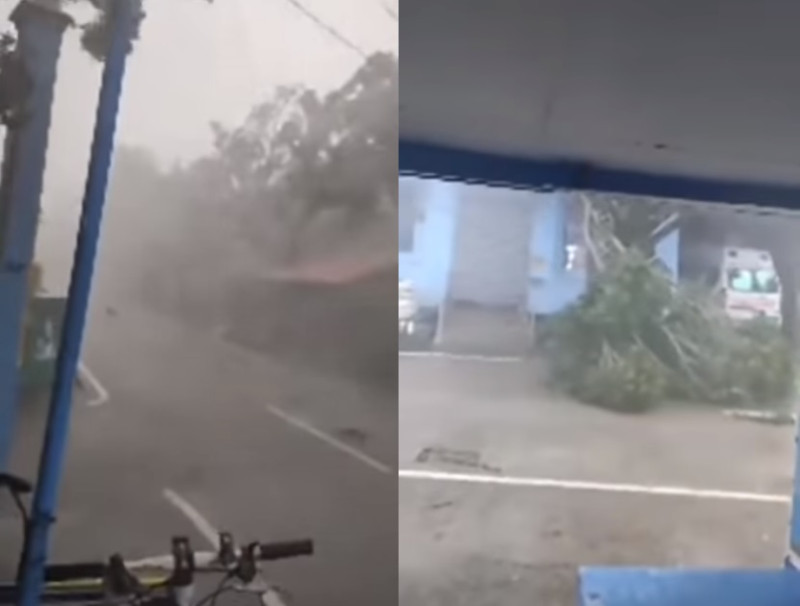 璨樹颱風侵襲菲律賓巴丹群島（Batanes）。   圖:翻攝自Youtube