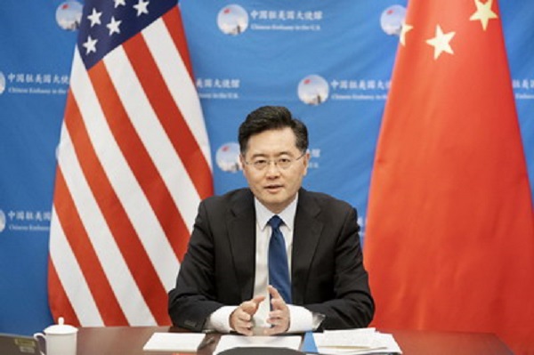 中國新任駐美大使秦剛。   圖：翻攝自中國駐美大使館
