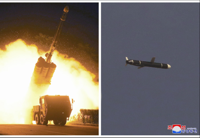北韓今日中午向日本東海發射兩枚彈道導彈。（示意圖，非當事圖）   圖: 翻攝自朝中社（資料照）