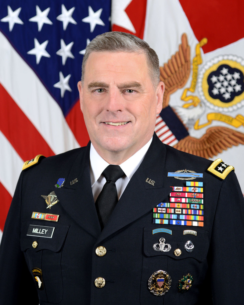 美軍參謀長聯席會主席米利上將（Mark Milley）。   圖 : 翻攝維基百科 (資料照)