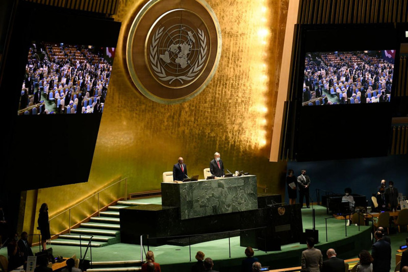 阿富汗駐聯合國的代表權問題，聯合國尚未決定由哪一方決定代表阿富汗出席大會。   圖:取自聯合國官網