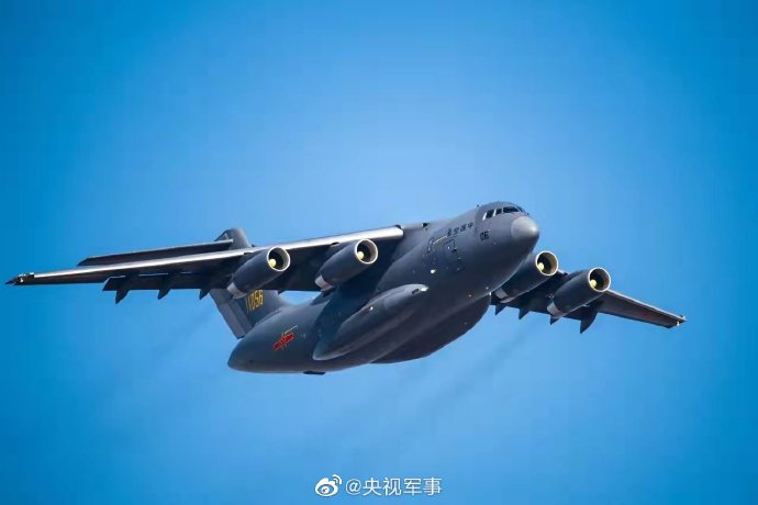 中國解放軍「運-20」將現身中國國際航空航天博覽會珠海航空展。   圖：翻攝央視軍事微博
