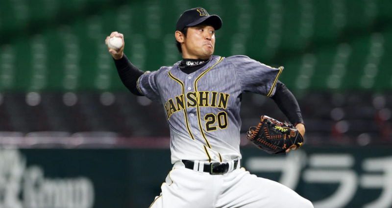 阪神虎隊中田賢一。   圖：翻攝自日刊體育