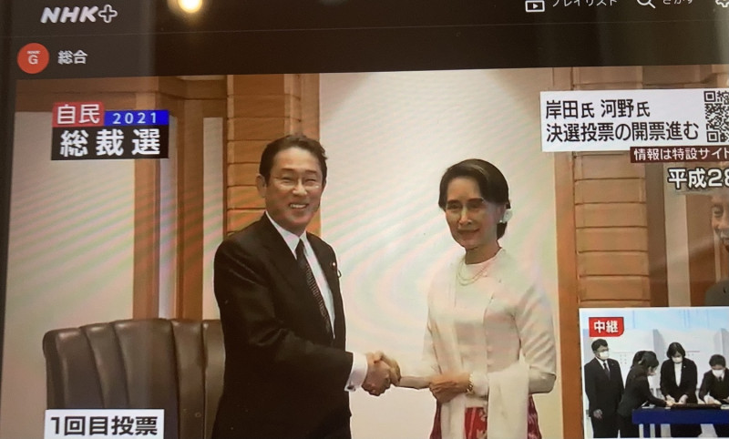 岸田是史上任期最長外相，他認為針對中國的香港、維吾爾族等人權問題要特設首相輔佐官以及專任單位來面對，絲毫不含混。 圖：攝自NHK