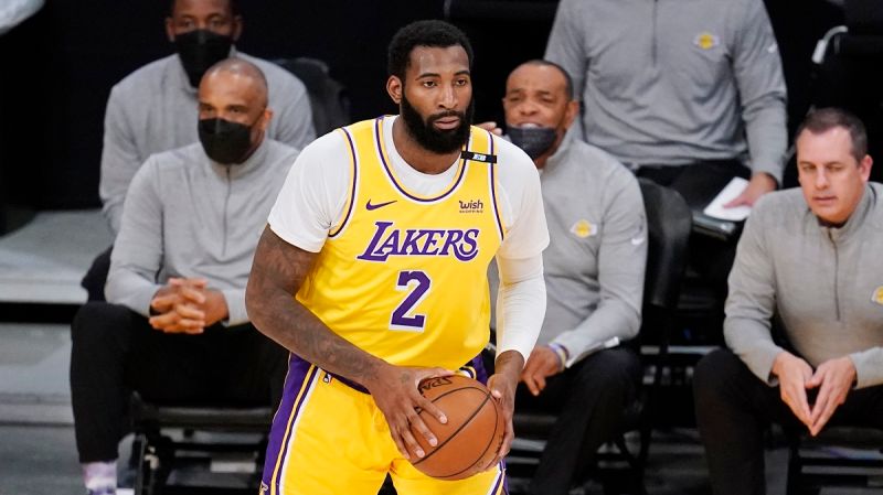 Andre Drummond今夏離開湖人加盟76人，季前熱身賽首秀表現出色。   圖：美聯社／達志影像／提供