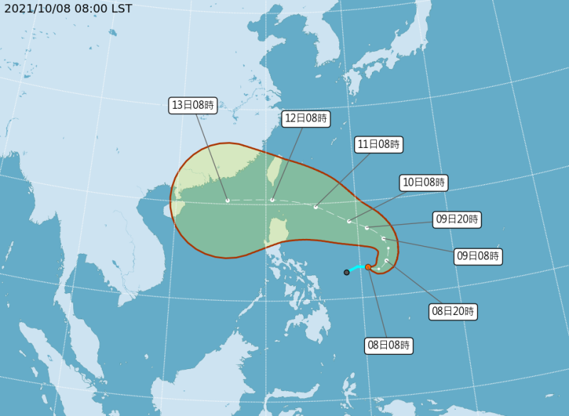 今年第18號颱風「圓規」生成。   圖：中央氣象局／提供