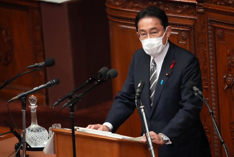 日本首相岸田文雄今日在國會接受質詢時，表示台灣為日本重要夥伴。   圖: 達志影像/美聯社提供（資料照）