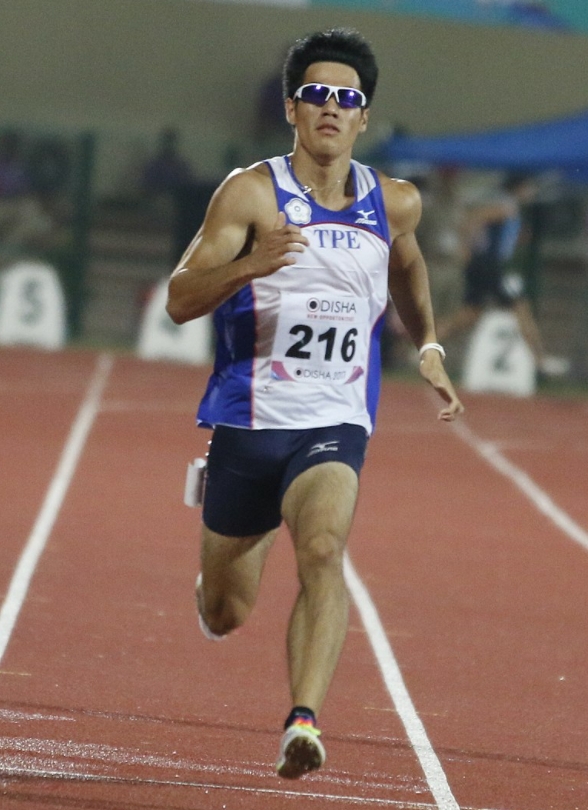 楊俊瀚是台灣田徑運動員，專攻短跑，有「台灣最速男」之稱，目前就讀國立台灣體育運動大學。   圖：擷取自維基百科
