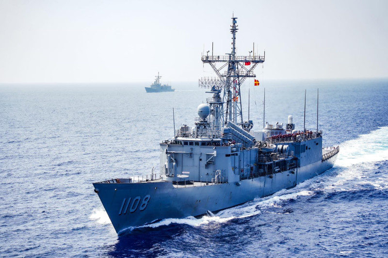 成功級巡防艦「班超號(PFG-1108)」。   圖：翻攝中華民國海軍臉書