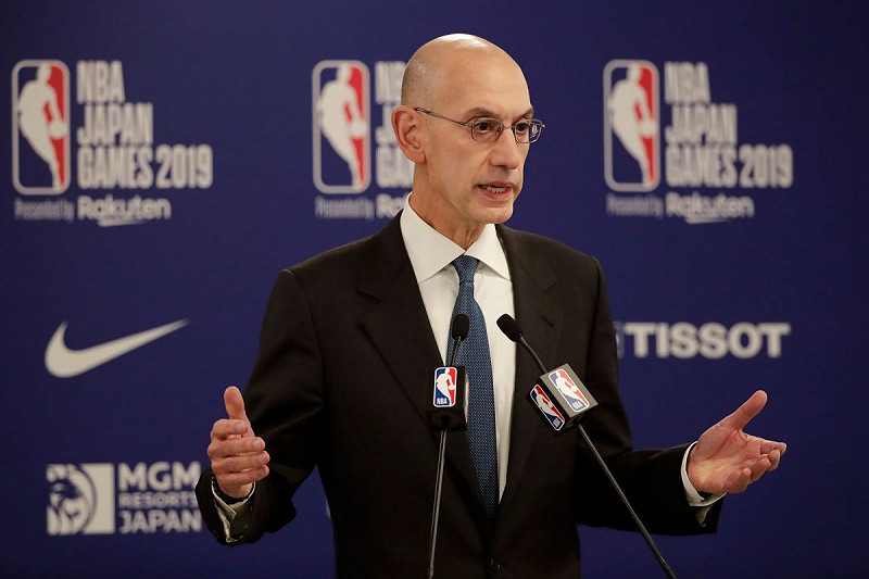 NBA聯盟主席Adam Silver都出面呼籲Kyrie Irving接受疫苗。   圖／美聯社／達志影像