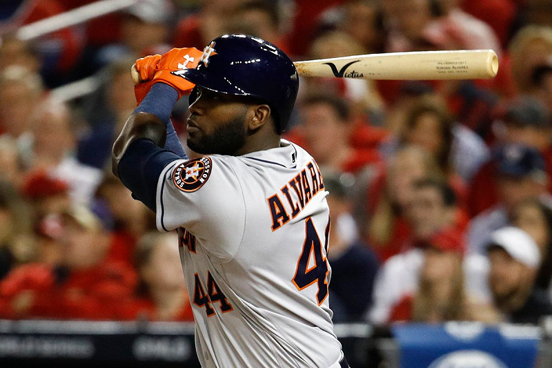 太空人新生代強打 Yordan Alvarez 。   圖／美聯社／達志影像