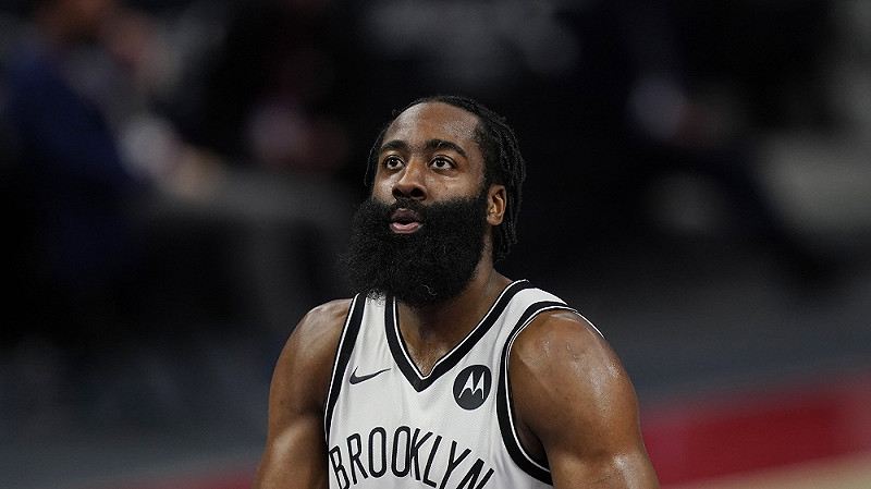 籃網球星James Harden。   圖：美聯社／達志影像／提供