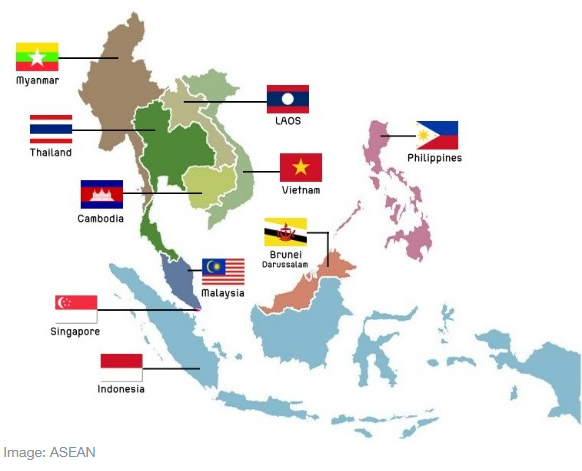 東協10國 (ASEAN) 成員國。   圖 : 翻攝自weforum.org