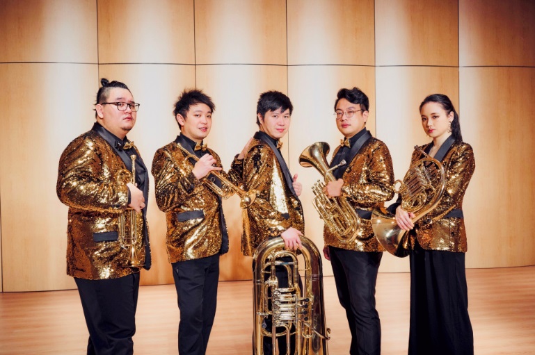 新北2021演奏廳音樂沙龍11月10日演出金喇叭銅管5重奏《台灣土地的歌-我們的成長軌跡》。   圖：新北市文化局提供