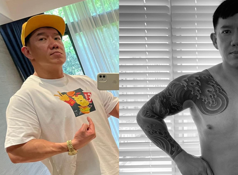 杜汶澤日前在臉書表示，為了紀念在台灣生活一年，於是到高雄請世界刺青冠軍，在他的手臂上刺上以「浪」為主題的紋身。   圖：翻攝自杜汶澤臉書