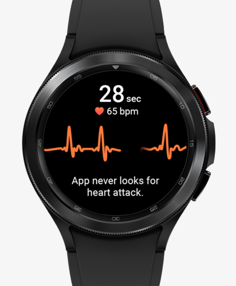 用戶能透過Galaxy Watch4偵測心電圖及心律。   圖：翻攝自Samsung