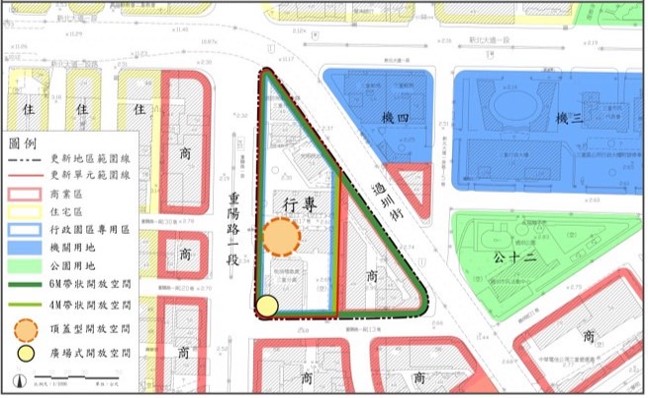 三重行政園區都市更新計畫示意圖。   圖：新北市城鄉局提供