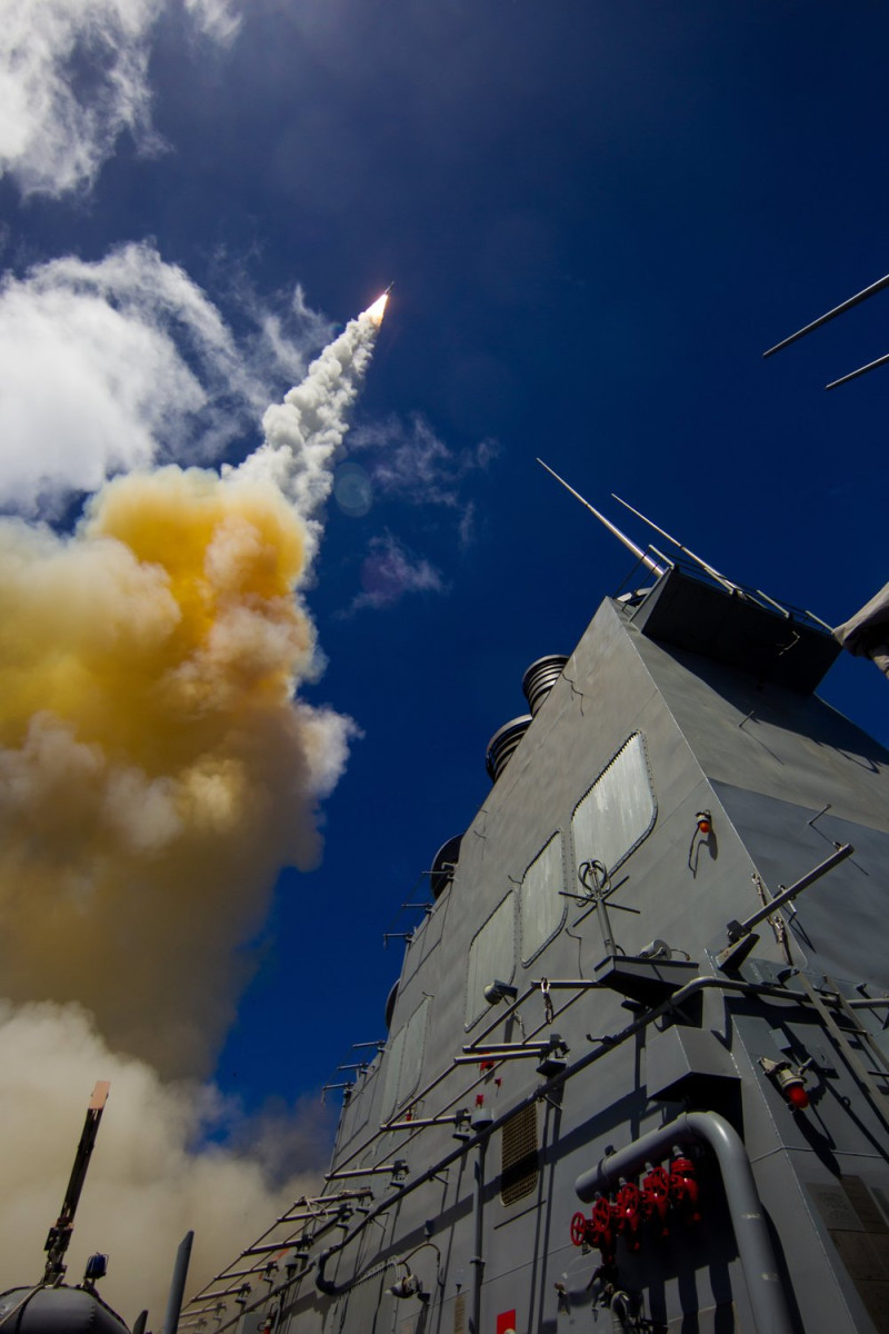 美國海軍發射「SM-6」導彈。   圖：翻攝美國海軍官網