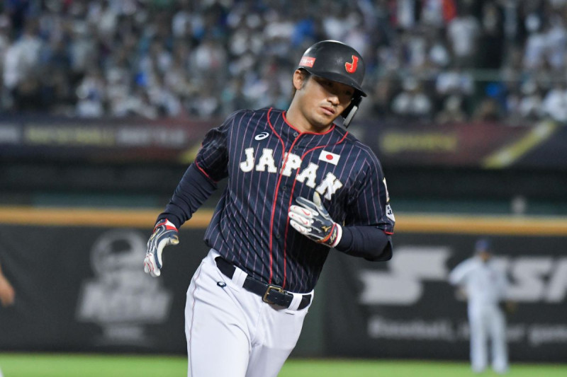 世界棒球12強日本隊外野手鈴木誠也。   圖：記者葉政勳／攝 