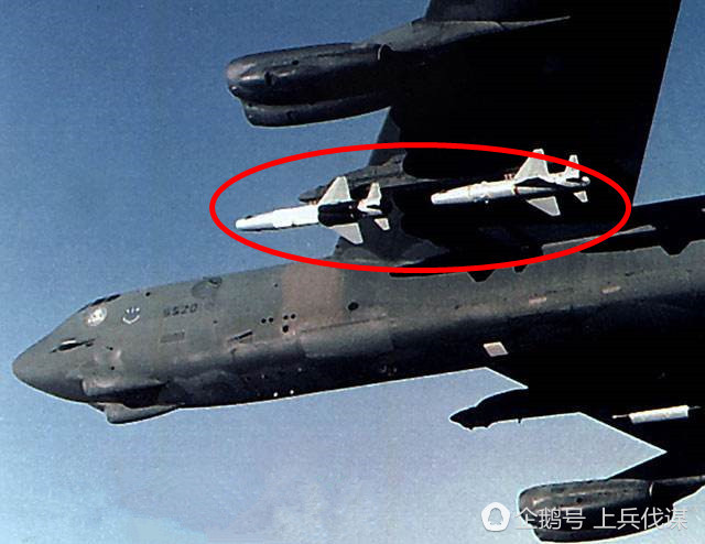 美國B-52轟炸機攜帶核彈頭   圖 : 翻攝自企鵝號  / 上兵伐謀