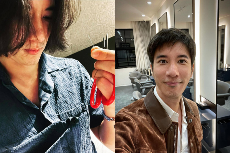 王力宏今(24)日終於剪了一頭清爽短髮。   圖：翻攝自王力宏臉書