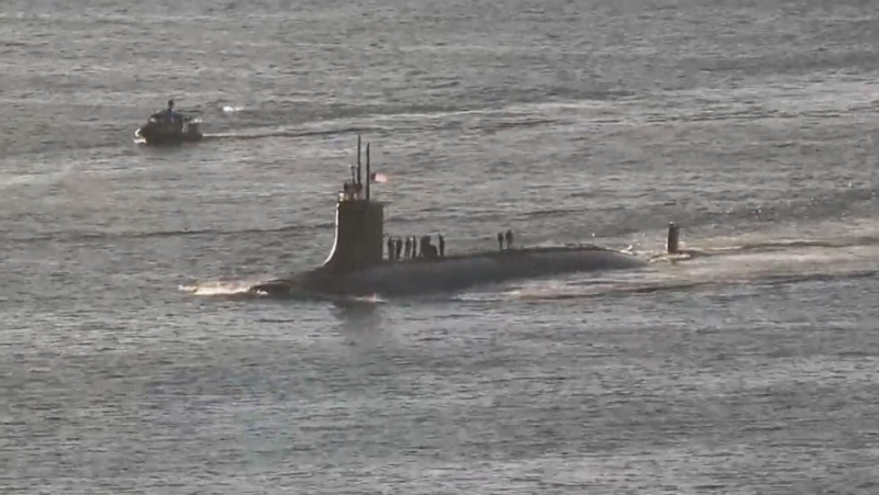 俄羅斯日前稱，俄羅斯海軍艦艇在太平洋的俄國海域內驅趕了一艘美軍潛艦。（示意圖）   圖 : 翻攝自SanDiagoWebCam