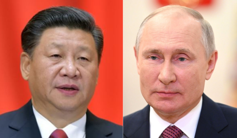 中國國家主席習近平(左)與俄羅斯總統普丁(右)。   圖：翻攝自環球網、普丁臉書（資料照）