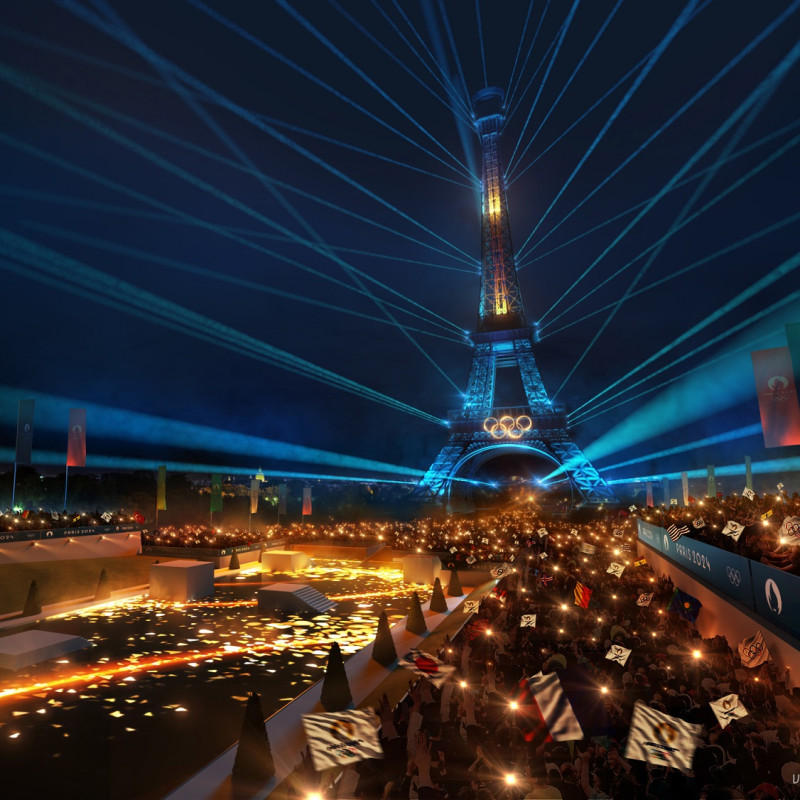 2024巴黎奧運定於塞納河上舉行開幕式，沿岸將可容納60萬名觀眾。   圖：翻攝自Paris 2024臉書