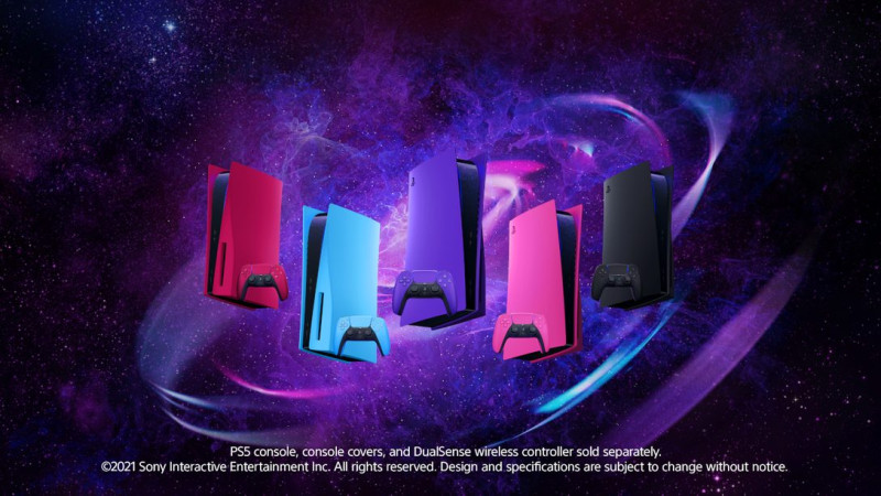 PlayStation推出五種新色的PS5主機護蓋以及同色搖桿。   圖：翻攝自PlayStation.Blog