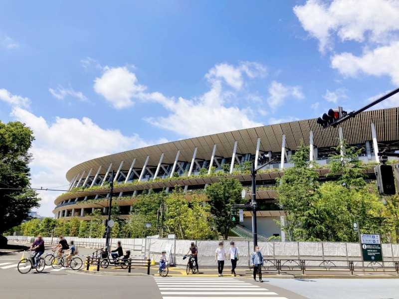 「2020東京奧運」主會場的國立競技場。   圖：東京觀光事務所台灣辦事處／提供