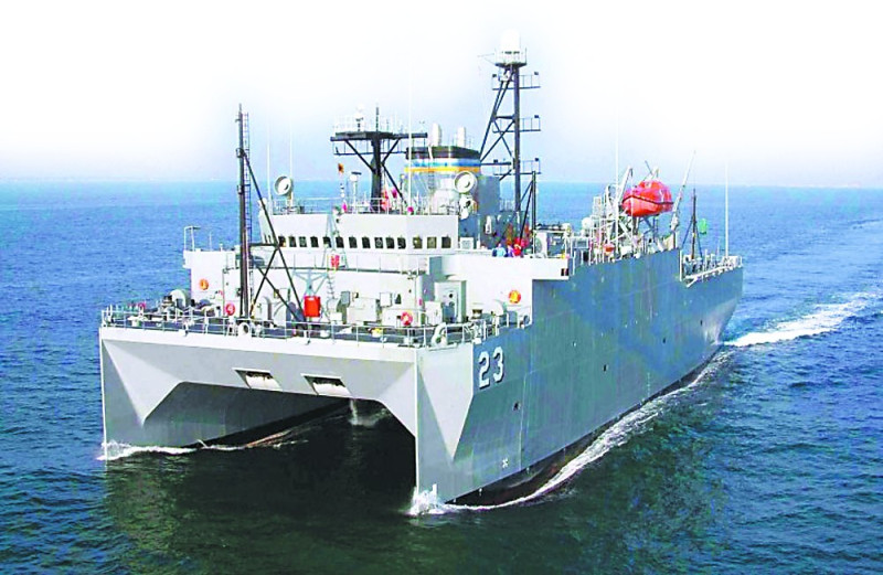 美軍當前全部 5 艘專門探測水文資料的聲納測量船都部署在日本橫濱。   圖 : 翻攝自環球網