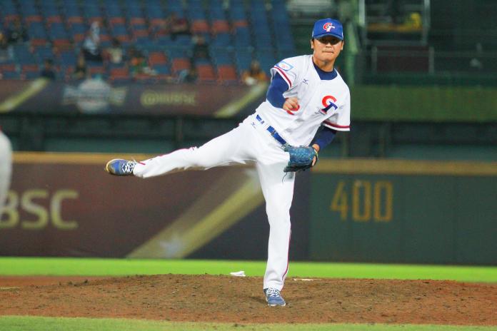 世界12強棒球錦標賽，中華隊投手陳禹勳。   圖／記者葉政勳攝 , 2019.11.02