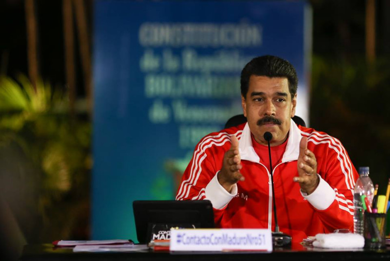 委內瑞拉強人總統馬杜洛所屬的執政黨痛失人心，為了掌握大權，即將解散的舊國會使出「奧步」。   圖：翻攝馬杜洛臉書