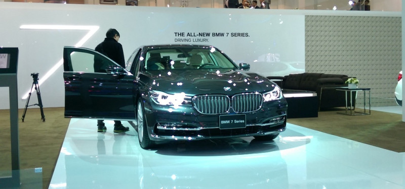 2016年車展展出的THE ALL-NEW BMW 7 SERIES。   圖：余懷英/攝