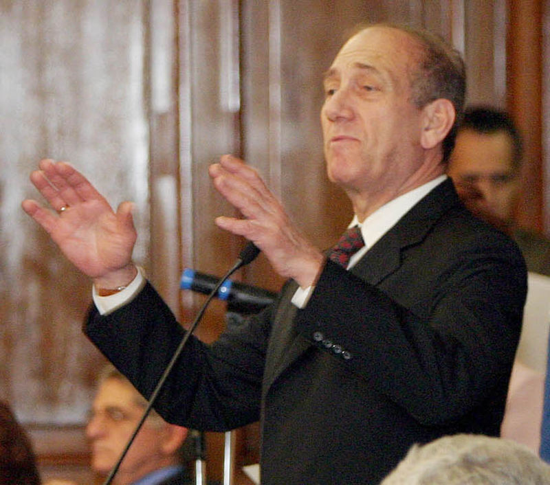 奧爾默特在2006年出任以色列總理，如今判刑，將成為以國第一個淪為階下囚的前總理。   圖：翻攝維基網站