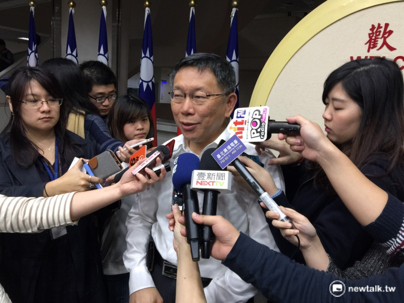 台北市長柯文哲8日下午在議會表決結束後受訪。   圖：劉奕霆/攝