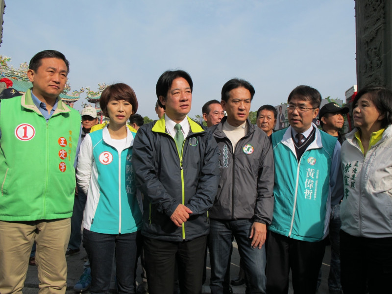 台南市長賴清德10日表示，已經規劃3組候選人車隊都不會碰到。   圖：林朝億/攝