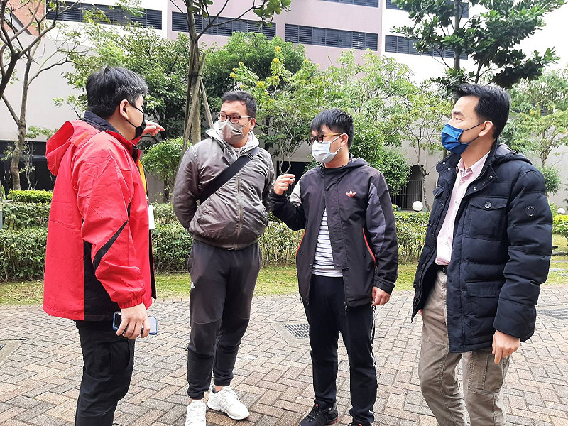 公所會同議員、里長、廠商及三井人員現場勘查。   圖：林口區公所提供
