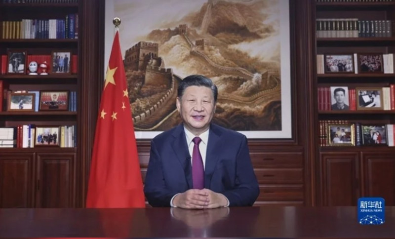 中國在過去幾天召開「中國發展高層論壇2023年年會」，習近平發賀信說，中國會堅持對外開放的基本國策，穩步擴大制度型開放。   圖：翻攝新華社