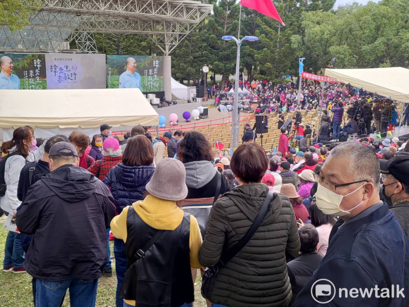 韓國瑜於大安森林公園舉辦新書見面會。   圖：黃建豪/攝