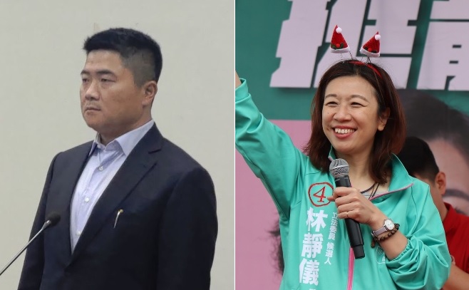 中二選區立委補選國民黨候選人顏寬恒(左)、民進黨候選人林靜儀。結果林靜儀勝出當選。   圖：新頭殼合成