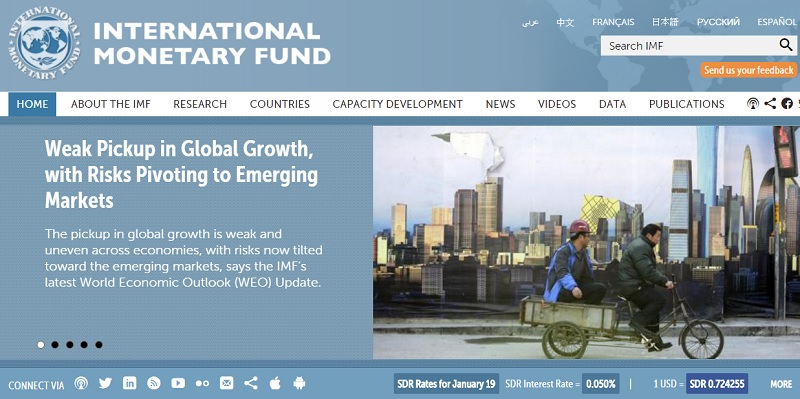 國際貨幣基金（IMF）19日發布世界經濟展望報告，將今年預估全球經濟成長率下修到3.4％。   圖：翻攝IMF官網