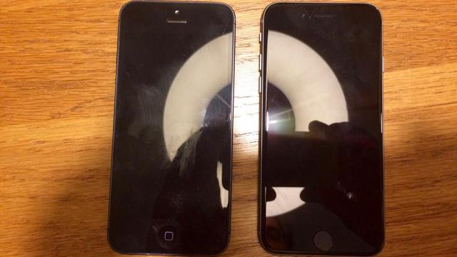 疑為蘋果4吋新機iPhone 5se照片流出。媒體推測，該款手機將於3月份發布。   圖：翻攝自網路。